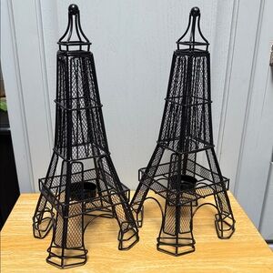 Black Eiffel Tower Candle Holders 🗼